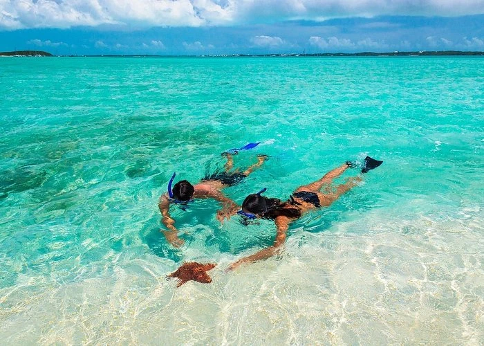 Beach snorkeling and relaxing vacation