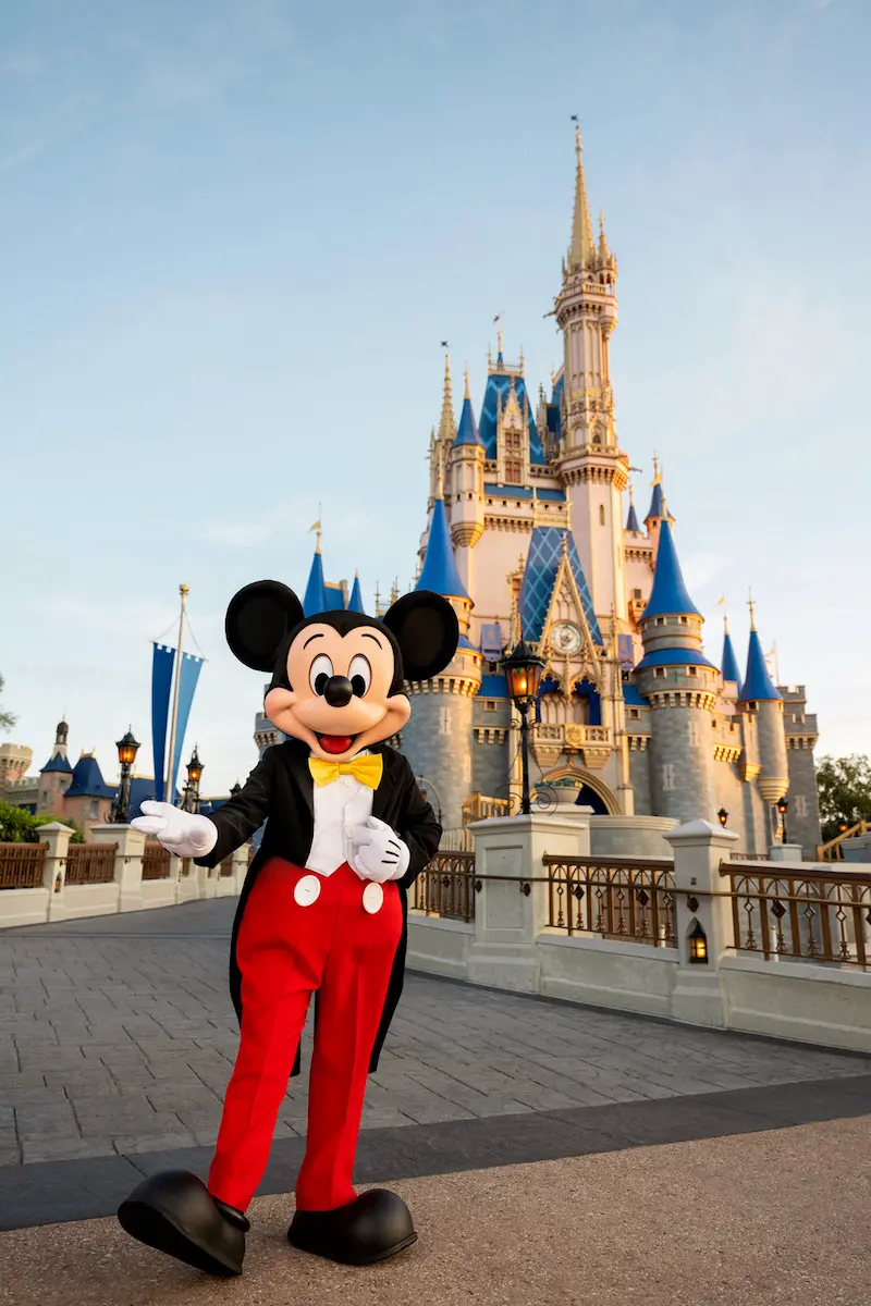 Mickey Mouse at Cinderella's Castle